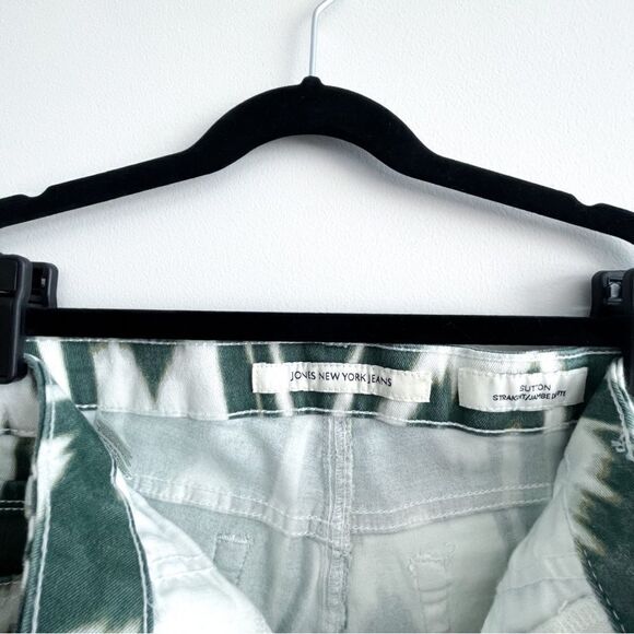 Jones New York Sutton Straight Loden Green Pants Jeans Women's 10 Stretchy - Picture 4 of 12